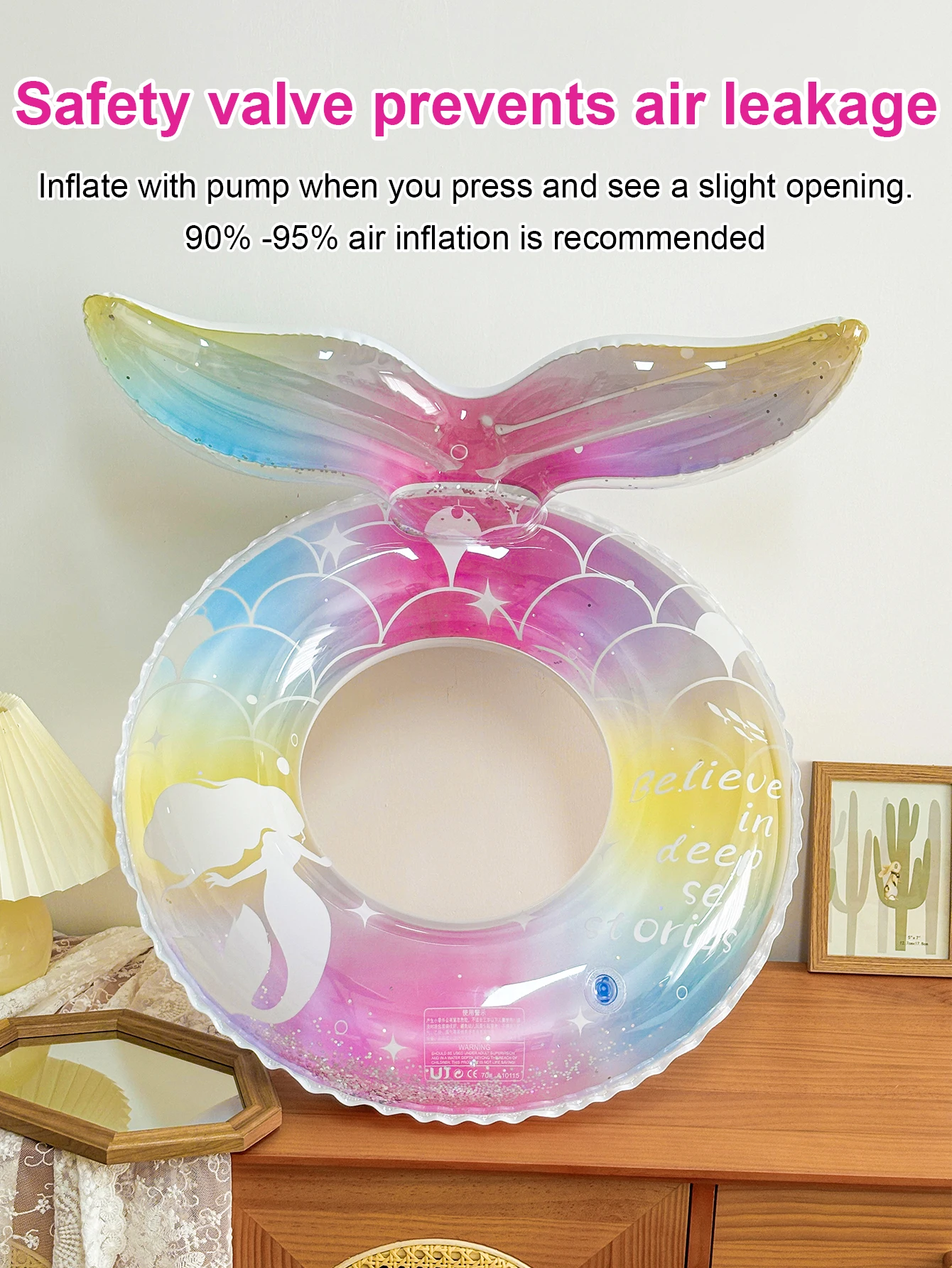 Juguete flotante de sirena con bolsillo lateral para niños - imagen 5