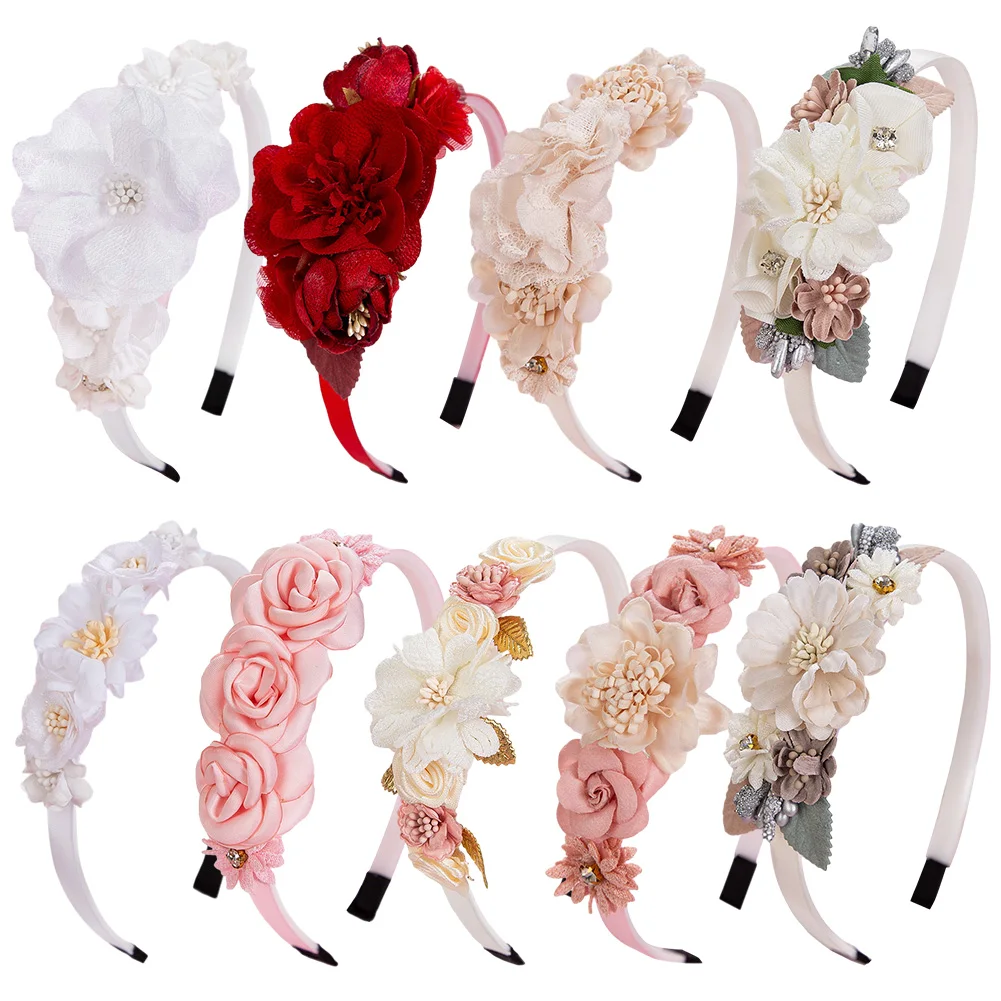 Diadema de flores artificiales para bebé