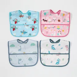Baberos impermeables EVA con dibujos animados ajustables