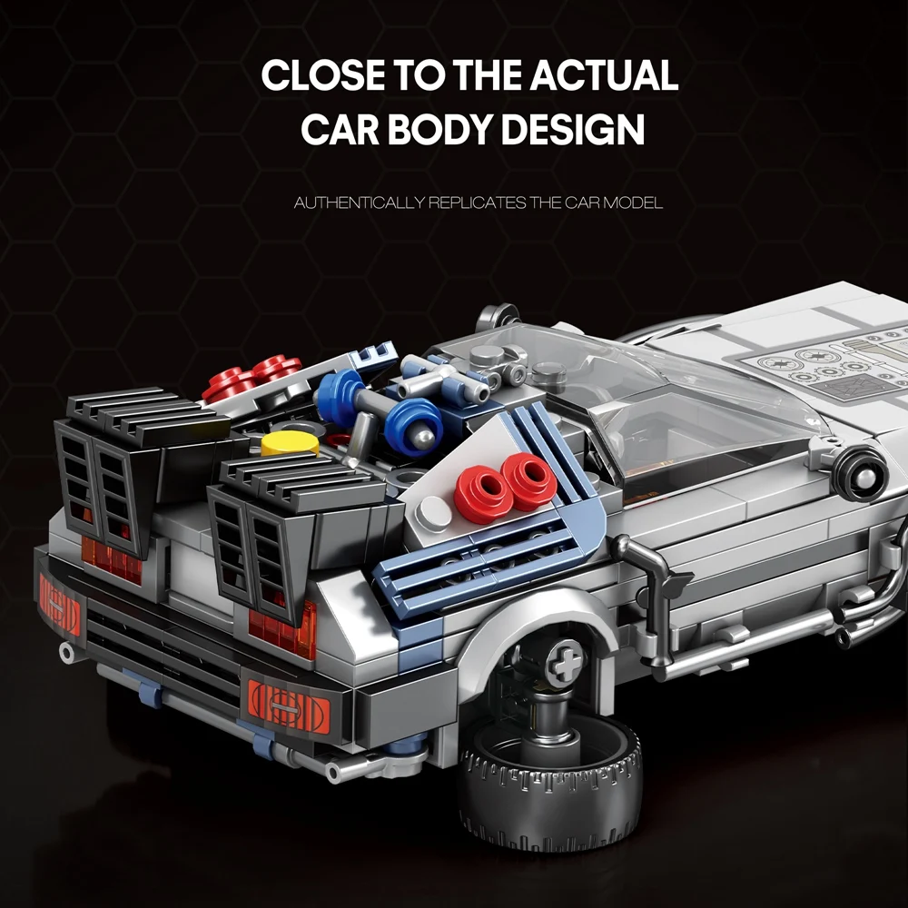 Coche de bloques Regreso al futuro para carreras - imagen 3