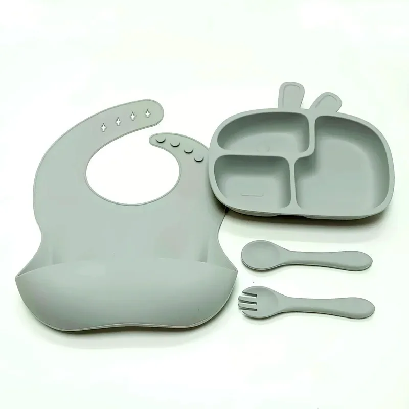 Plato con ventosa de silicona antideslizante con compartimento - imagen 4