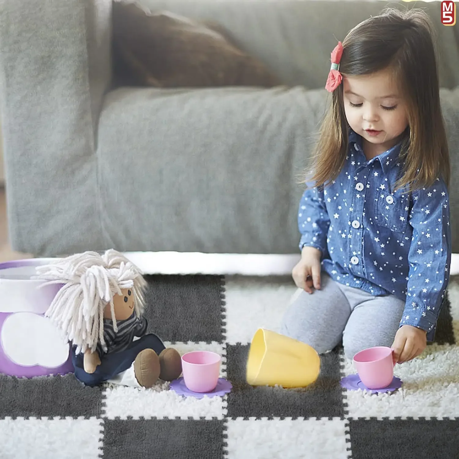 Alfombrillas de espuma felpa encajables para bebé y niños - imagen 2