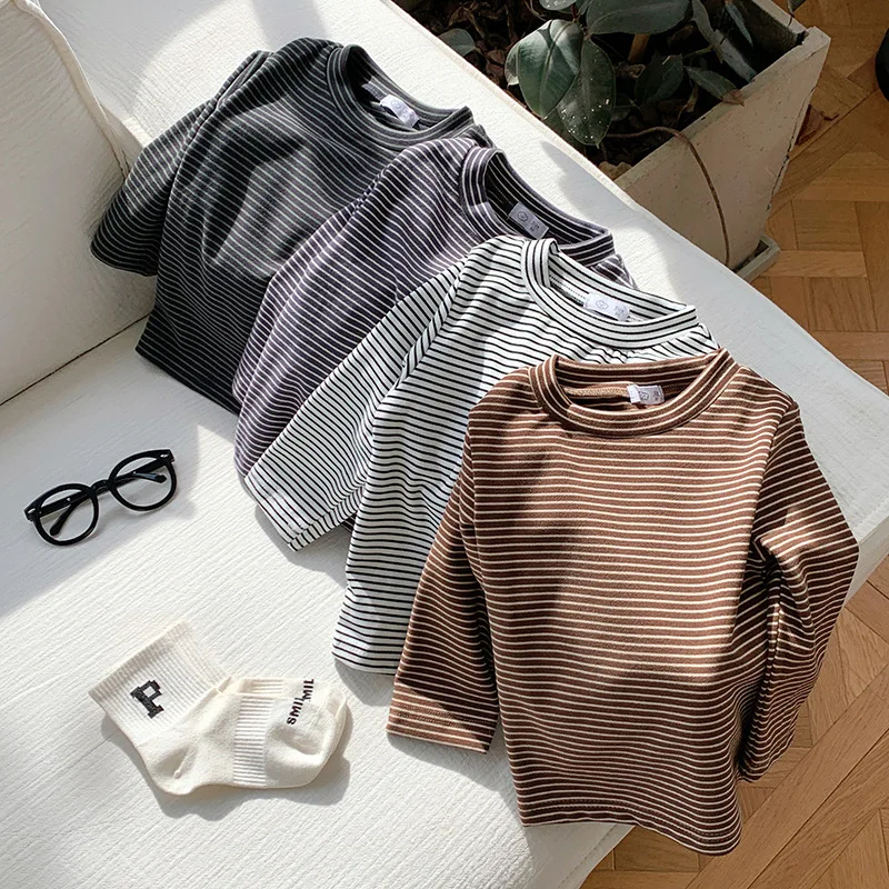 Camiseta de rayas para niños – Primavera y otoño
