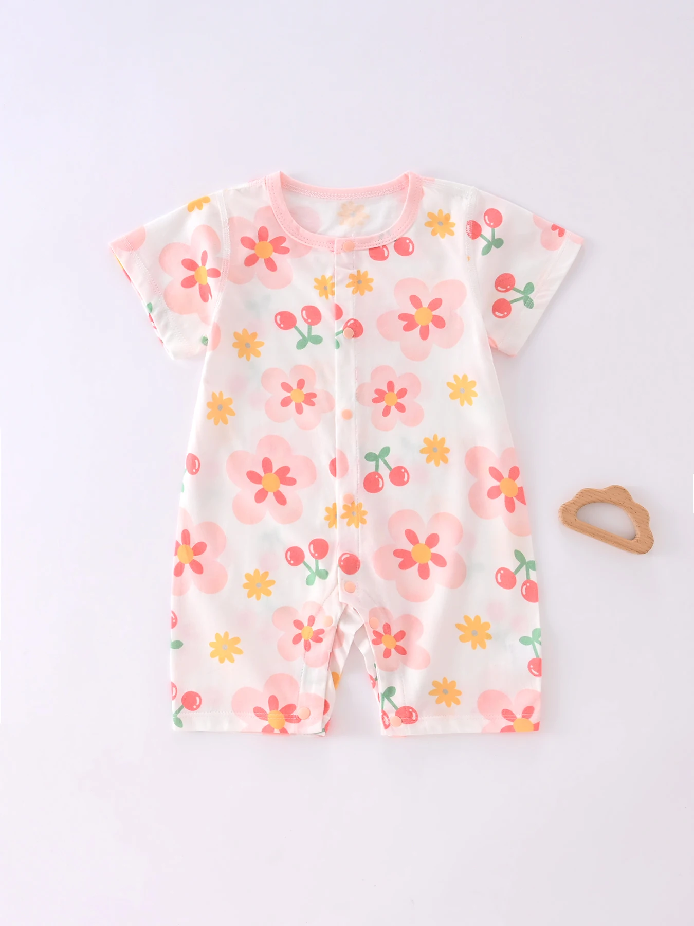 Pelele de verano de algodón para recién nacidas