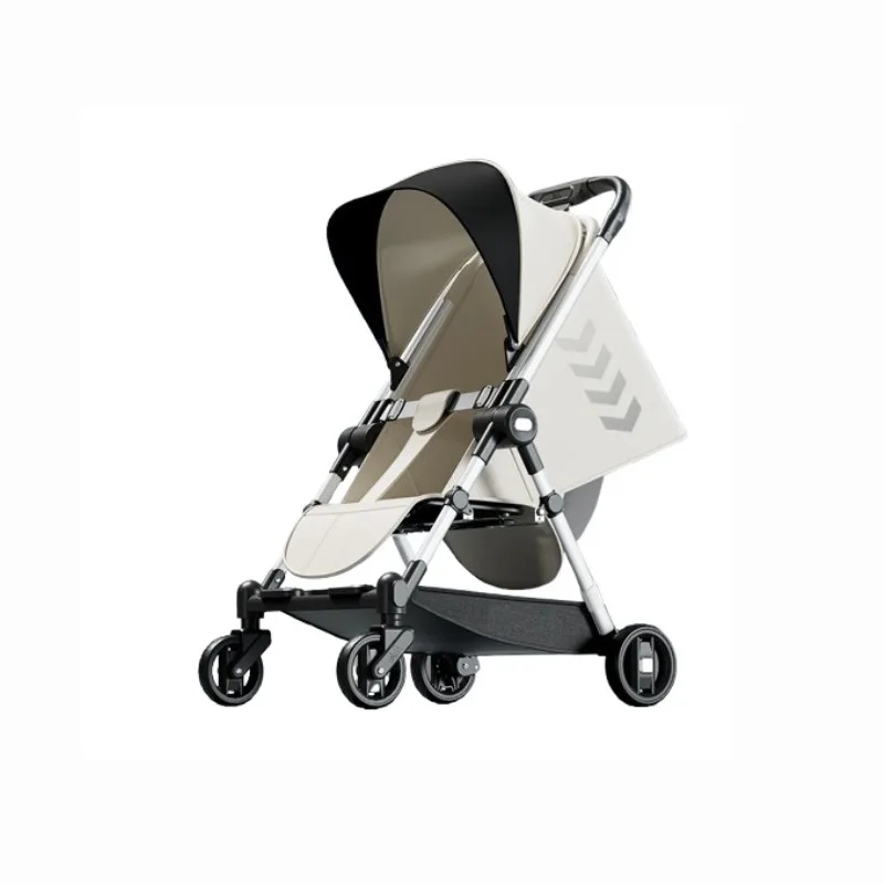 Carrito de bebé ligero en aluminio reversible, plegable y reclinable