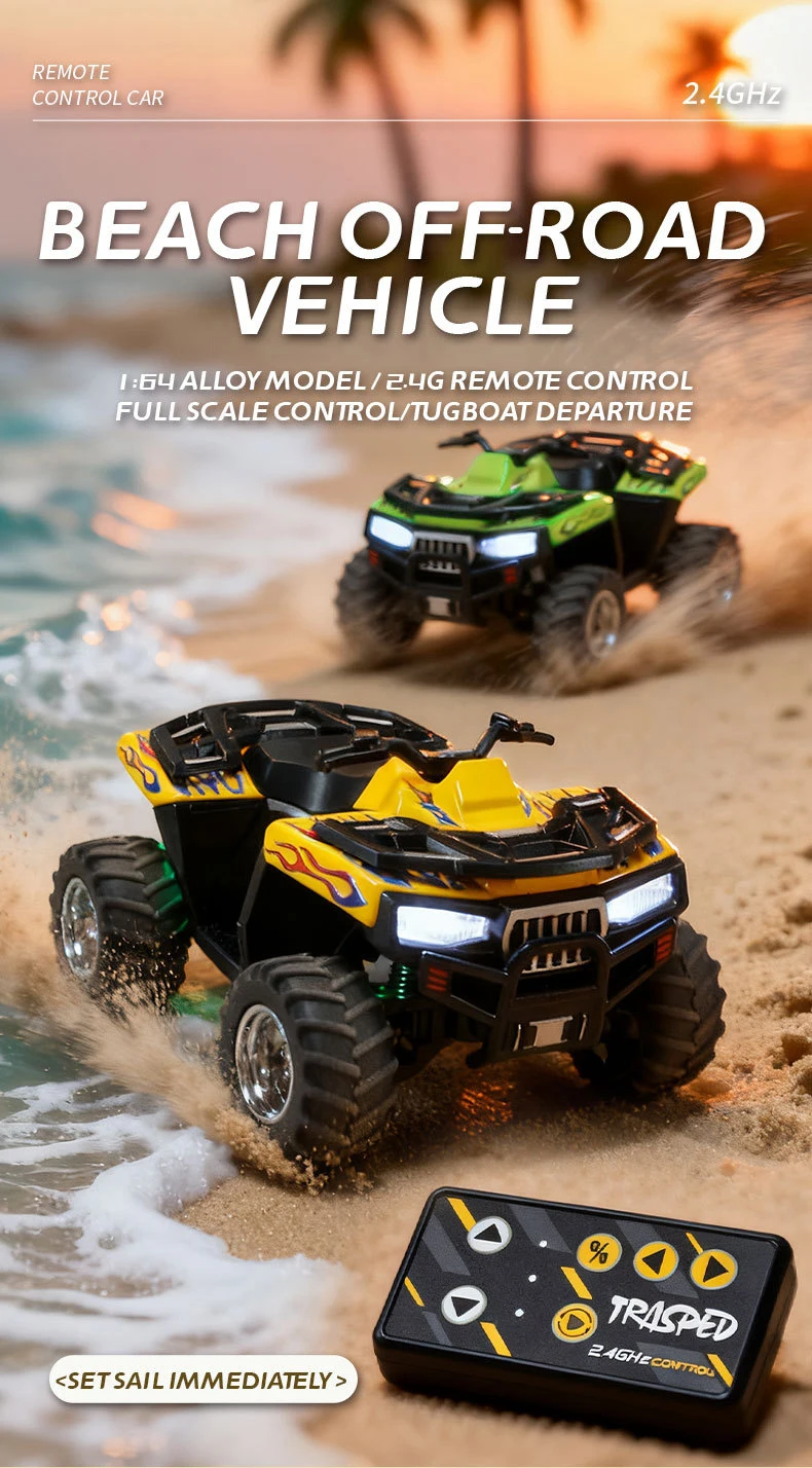 Mini coche RC 1/64 listo para jugar