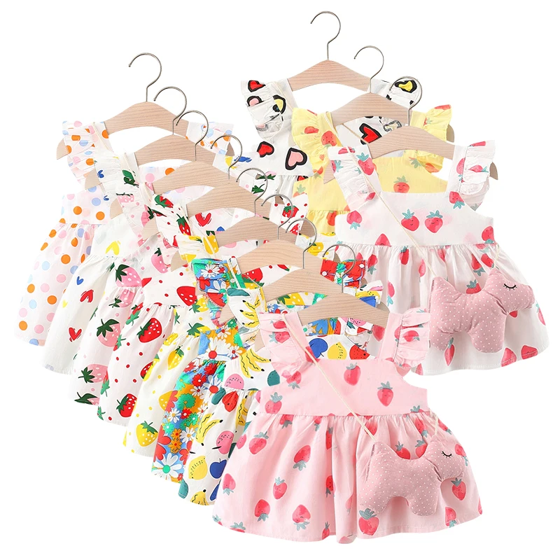 Vestido verano de algodón con lazo floral para niña - imagen 4