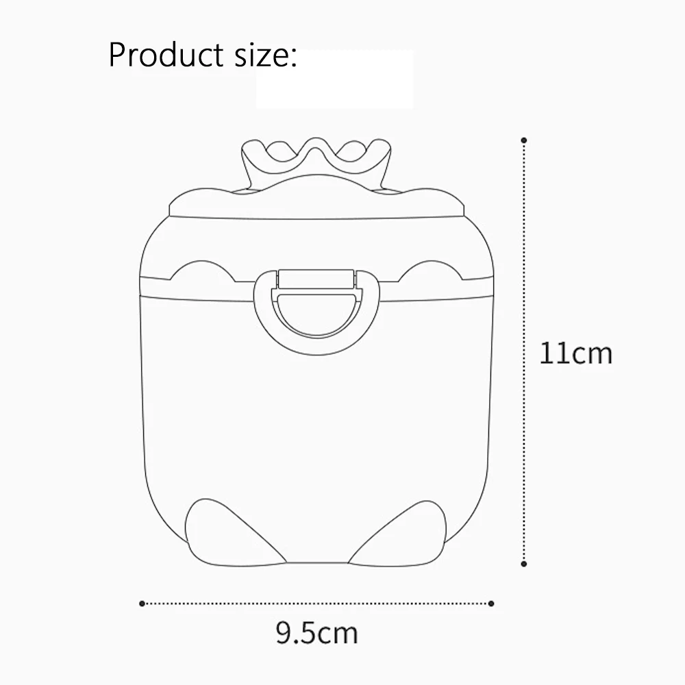 Caja portaleches portátil sin BPA para cereales y leche en polvo bebé - imagen 4