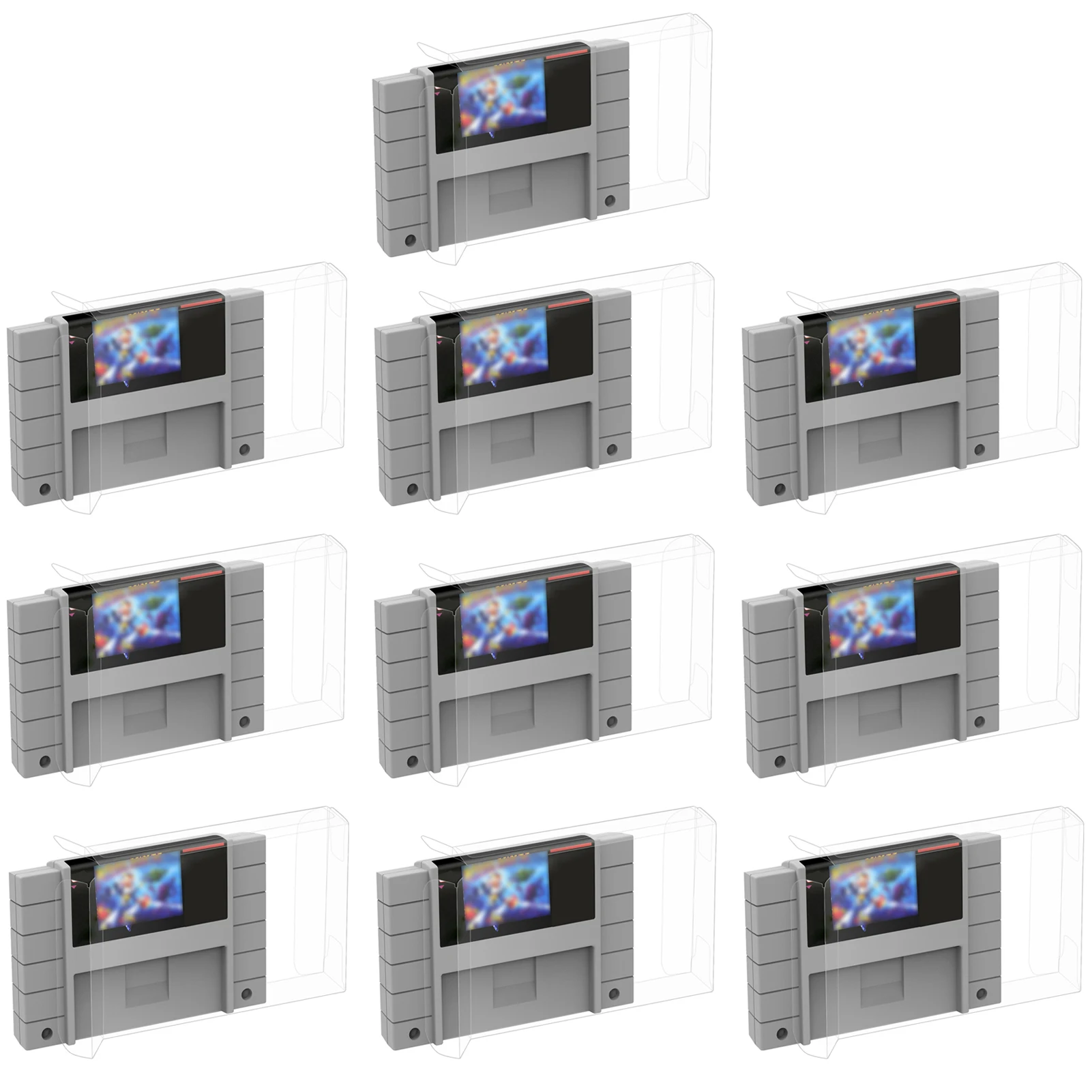 Colección protegida con fundas transparentes
