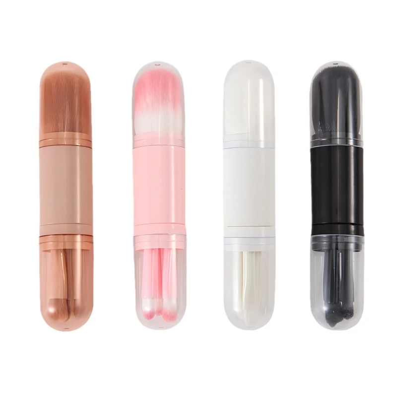 Brochas de maquillaje de viaje retráctiles para difuminar sombra - imagen 3