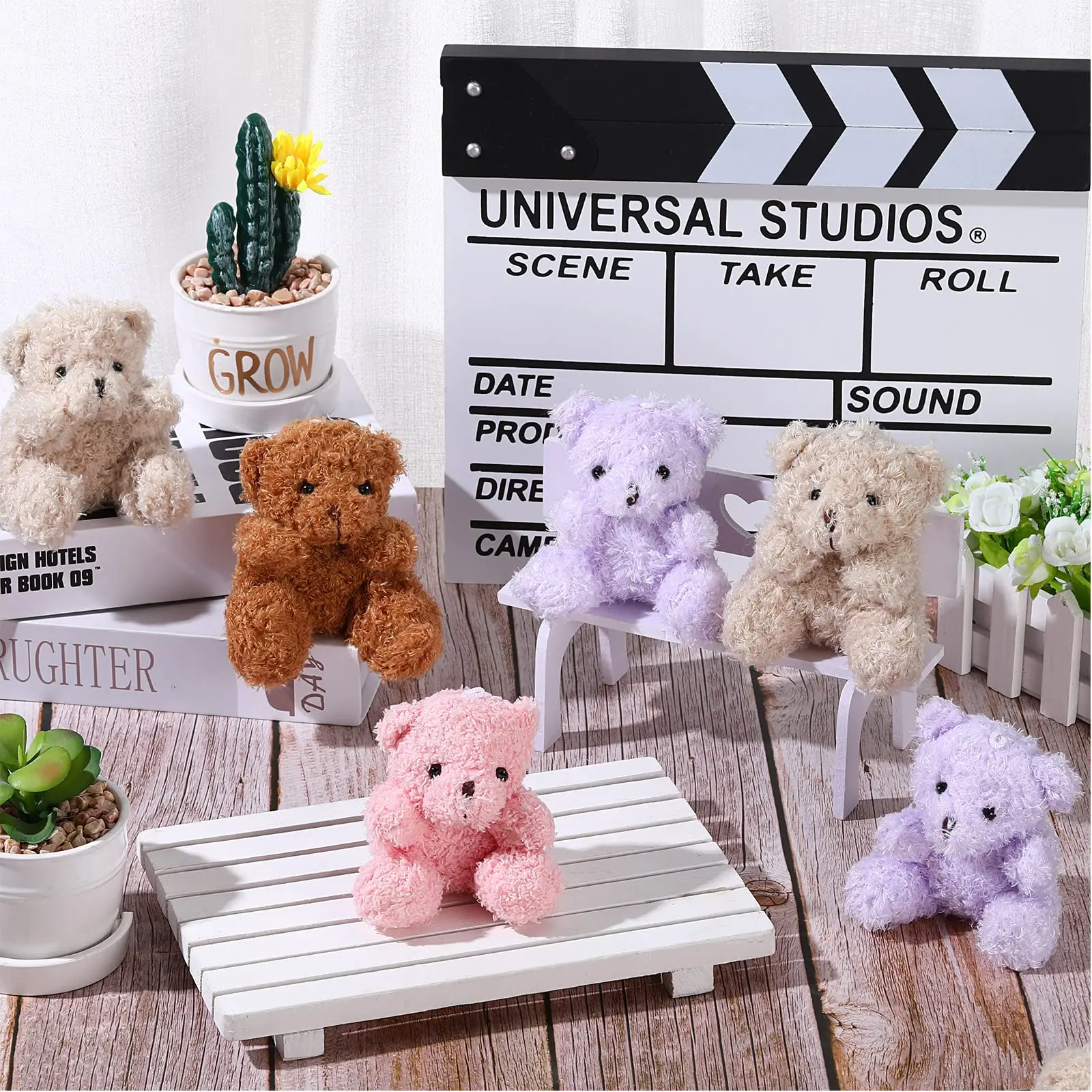 Mini osito de peluche suave para regalo: oso peludo - imagen 4