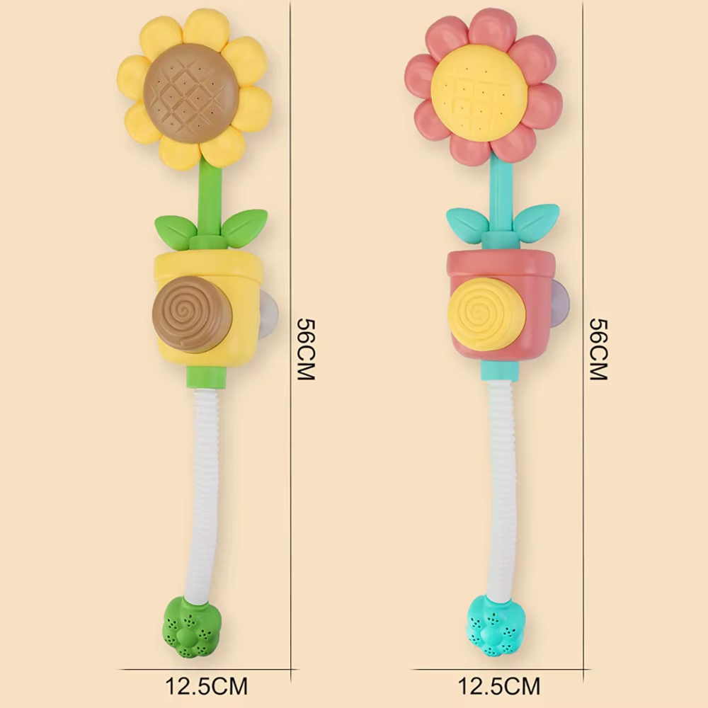Ducha de baño para bebé con rociador de girasol y juguete acuático - imagen 5