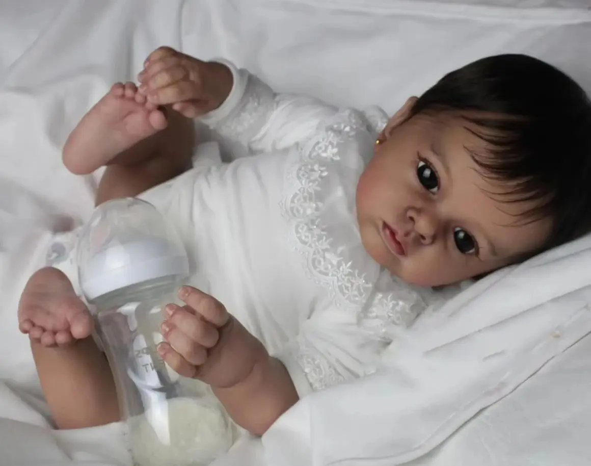 Muñeca reborn Bebe Tutti pintada a mano para niña pequeña realista - imagen 2