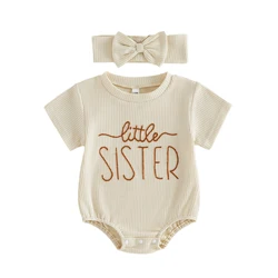 Conjunto recién nacida niña verano mono manga corta cuello redondo