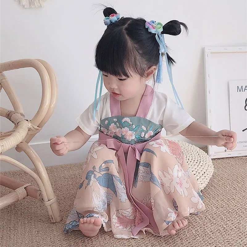 Vestido de verano para bebé niña estilo retro bordado transpirable - imagen 2