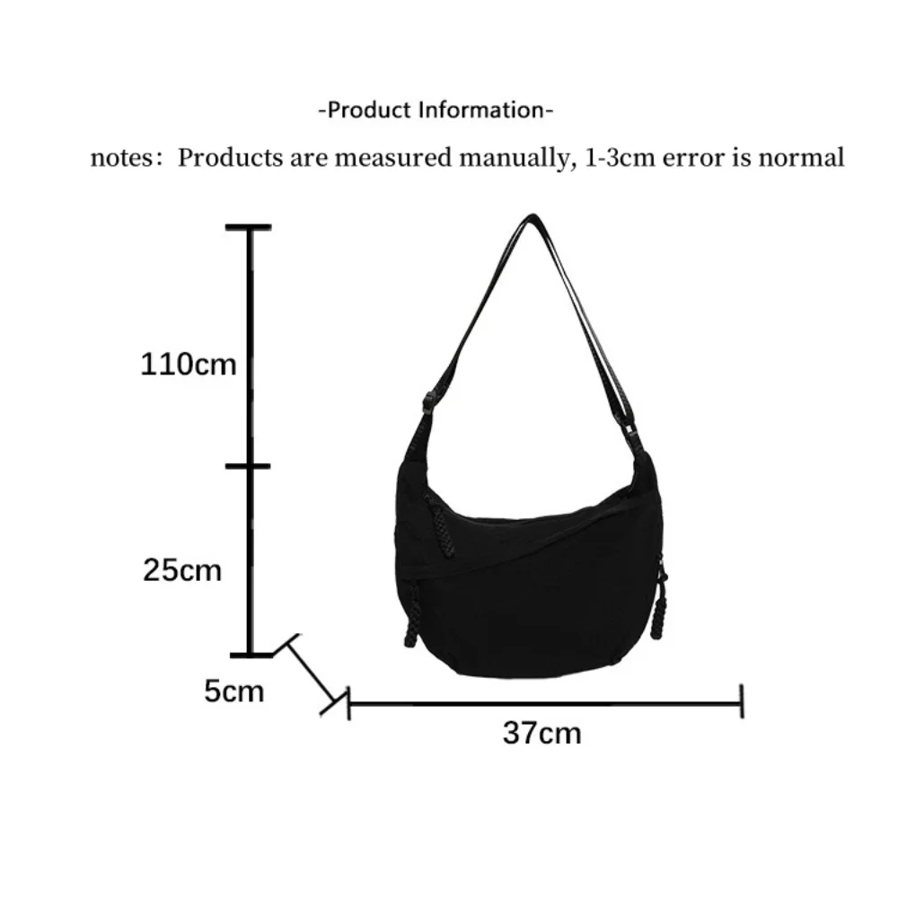 Bolso de hombro lona para mujer color sólido casual diario urbano - imagen 3
