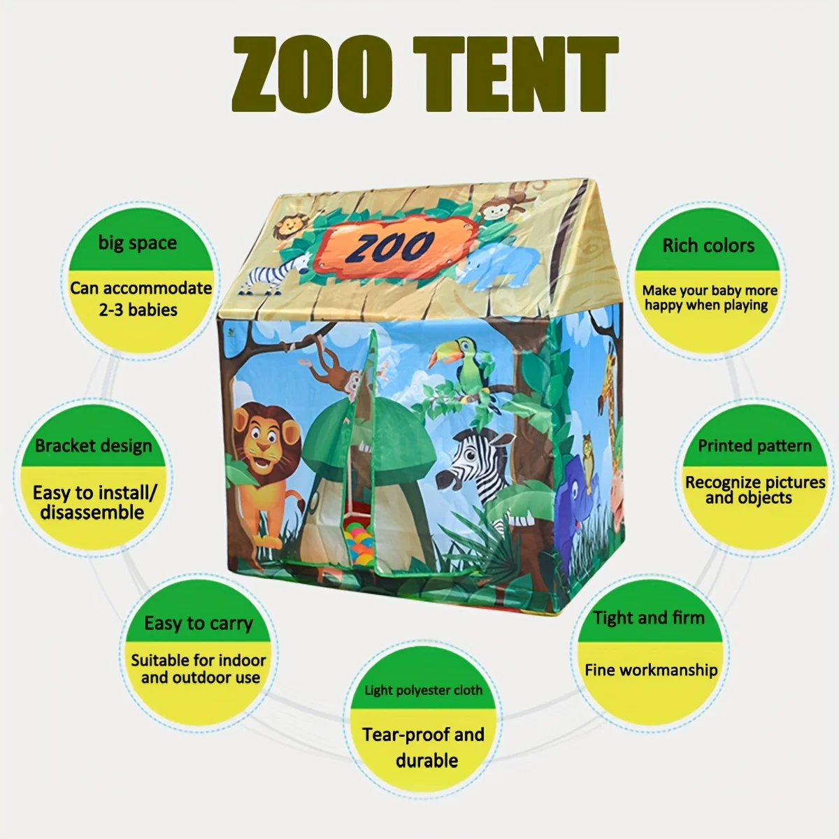 Tienda de juegos infantil plegable para interior y exterior - imagen 2