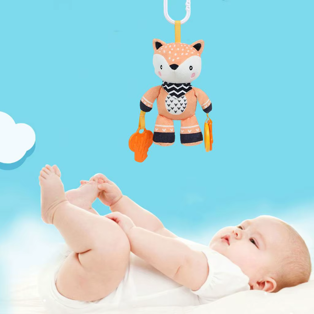 Sonajero peluche colgante para cochecito, silla de paseo - imagen 4