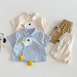 MILANCEL camisa de verano pingüinos para niña, fresca y holgada