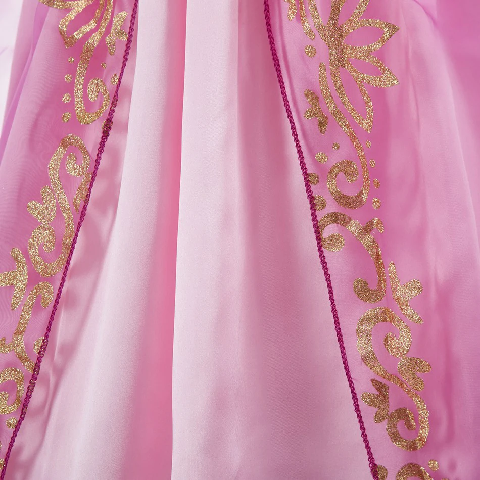Vestido de princesa Rapunzel para niñas – Disfraz azul verde infantil - imagen 3