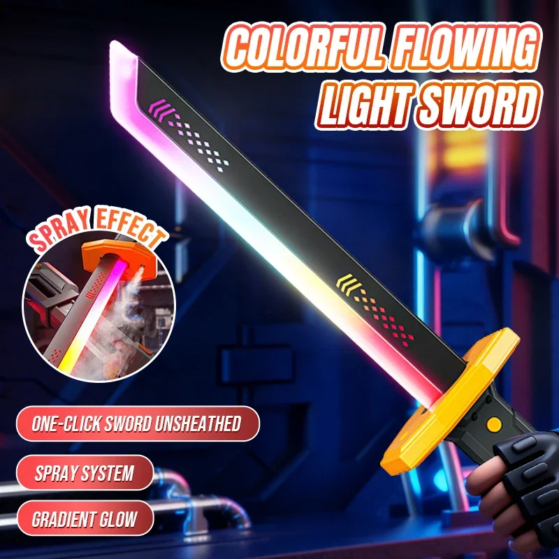 Espada luminosa LED multicolor con luz intermitente para cosplay - imagen 4