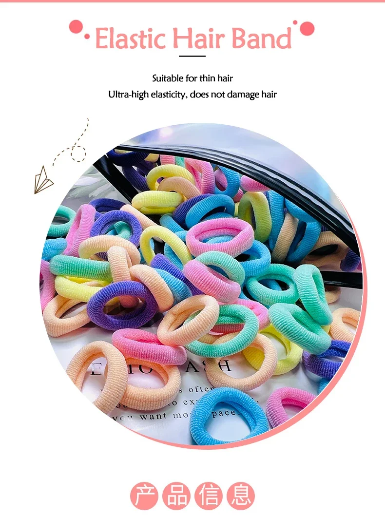 Coleteros y gomas elásticas en colores variados