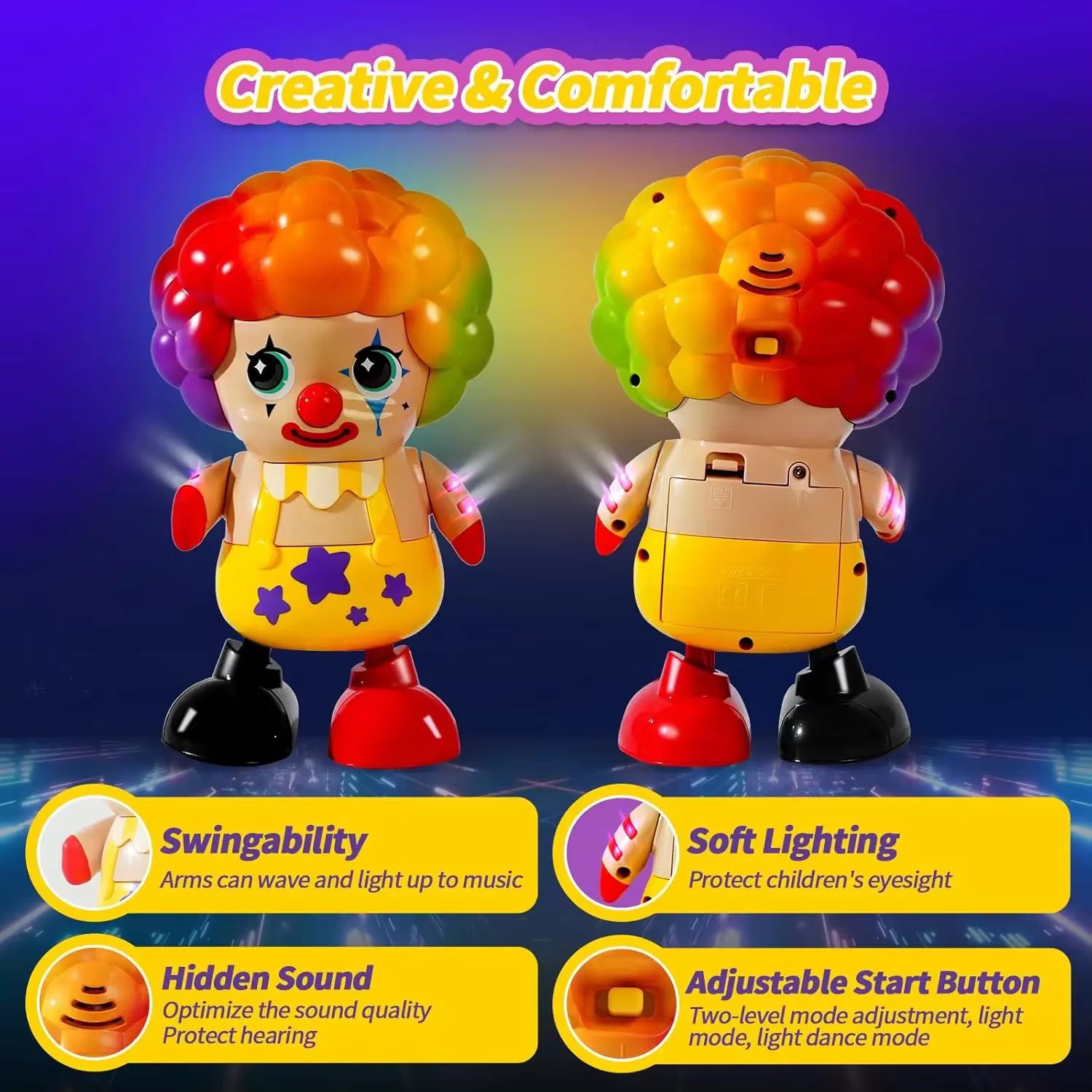 Payaso musical interactivo para bebés – Baila con luces - imagen 5