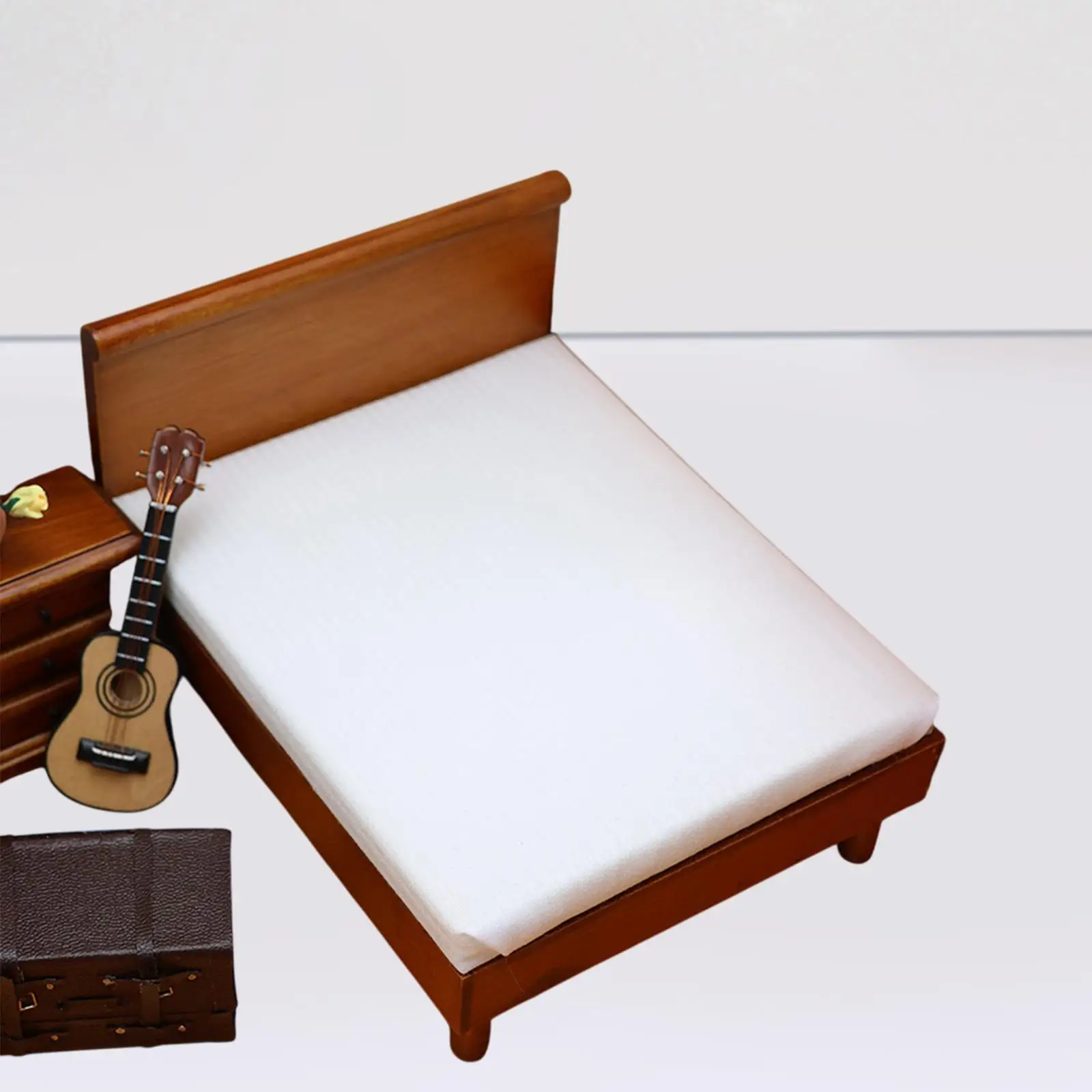 Cama doble para muñecas de madera montable multifuncional