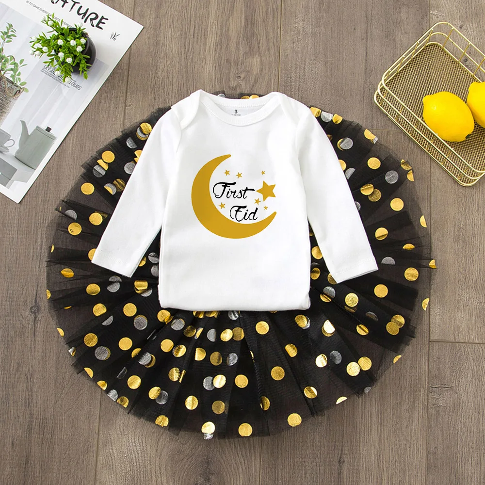 My First Eid conjunto de tutú para niña luna y estrellas