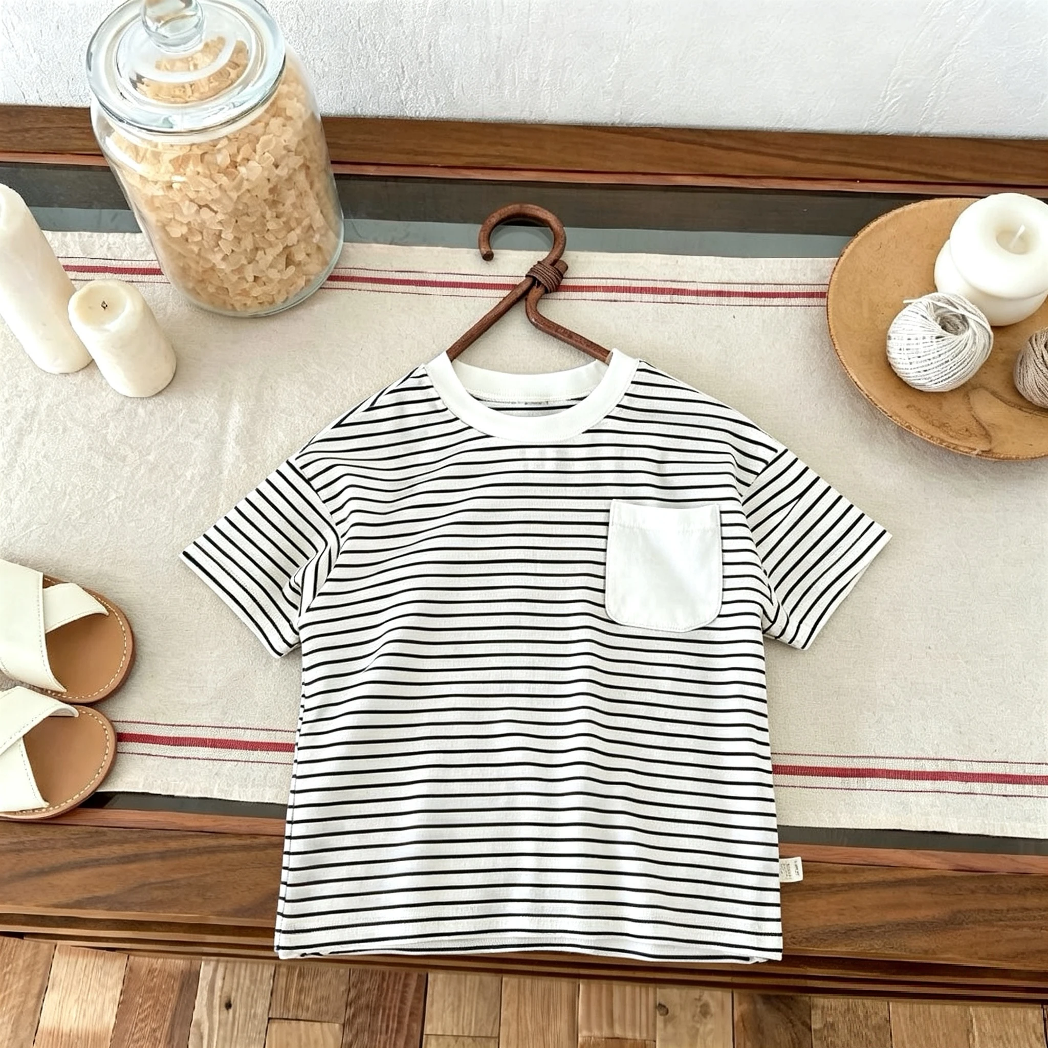 Camiseta de verano informal de cuello redondo