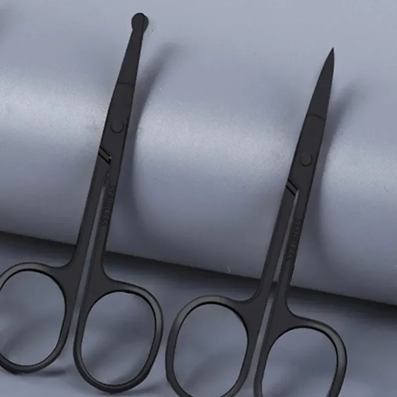 Tijeras de acero inox para cejas, nariz y orejas sin vello facial