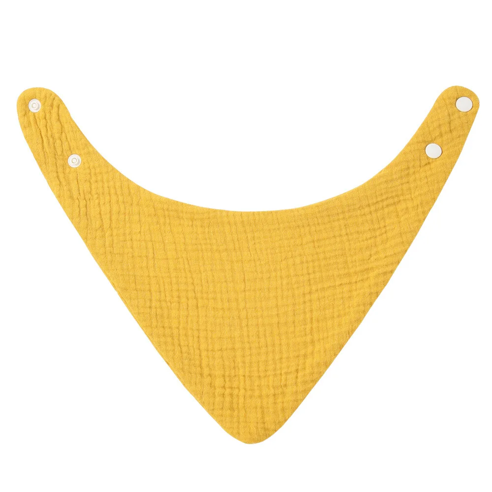 Babero bandana de algodón para bebé – Color sólido saliva eructar - imagen 2