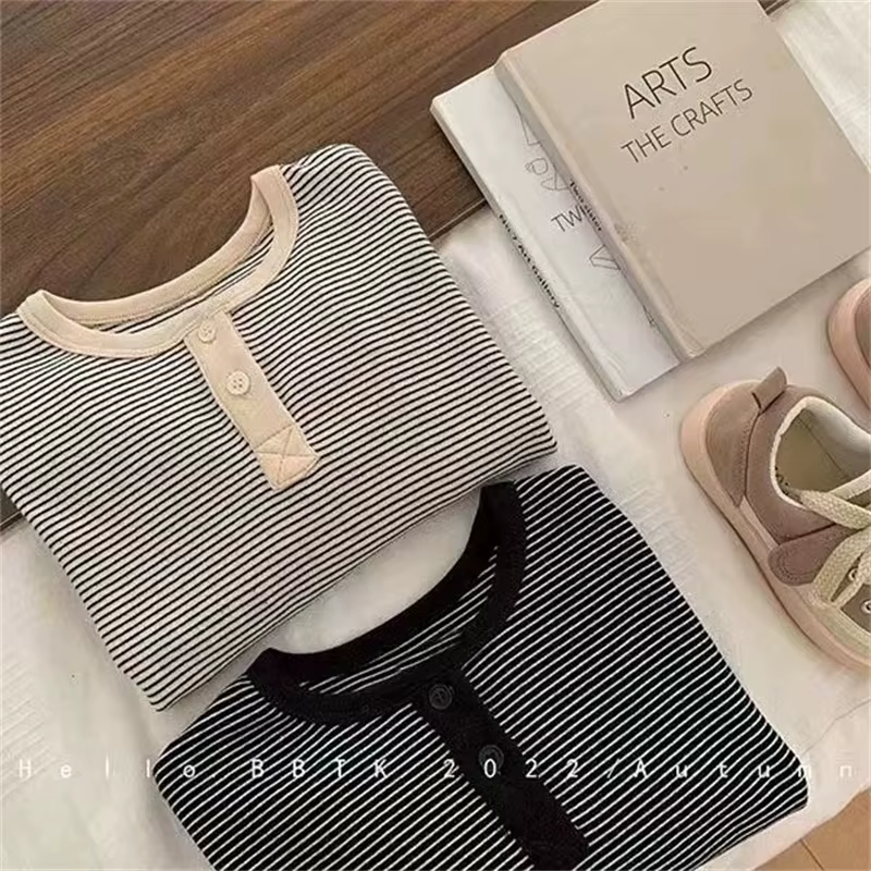 Camiseta manga larga de rayas para niño – Algodón transpirable - imagen 5