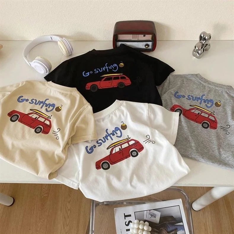 Camisetas informales holgadas con cuello redondo