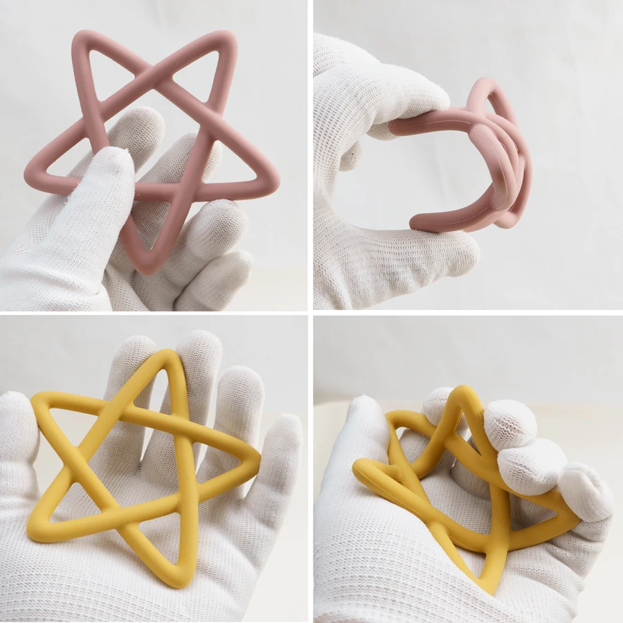 Mordedor de silicona para bebé estrella – Dentición suave y segura - imagen 4