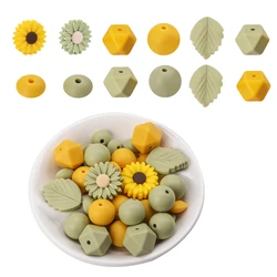 Cuentas de silicona LOFCA para collar de dentición – Set floral