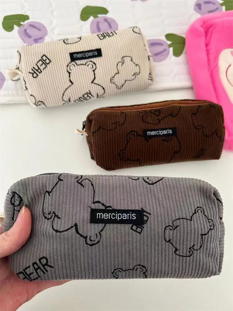Estuche escolar acolchado de pana para niñas - imagen 5