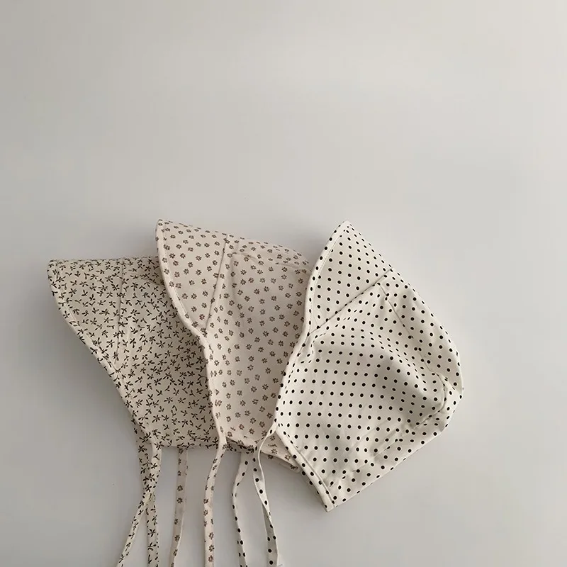 Sombrero de pescador de algodón con cordones para bebé - imagen 4