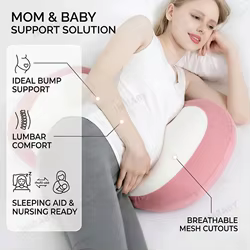 Almohada para embarazo ergonómica viscoelástica con funda lavable