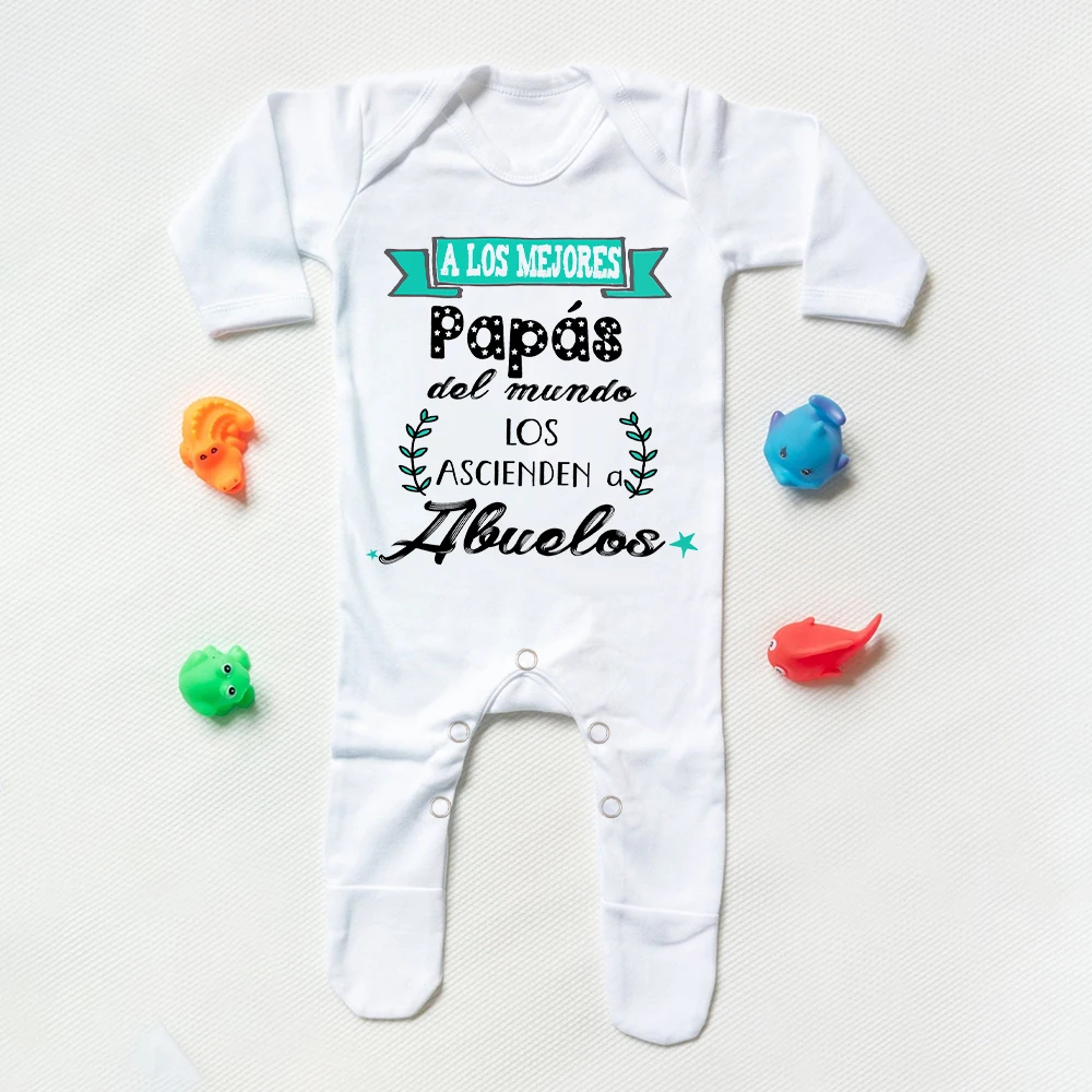Traje de dormir blanco unisex para recién nacido, algodón suave - imagen 4