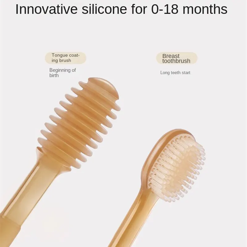 Cepillo de dientes de silicona para bebé - suave y limpiador de lengua - imagen 5