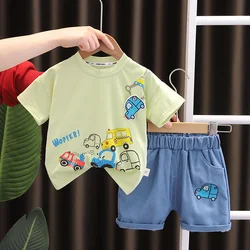 Conjunto de verano para bebé con camiseta y pantalón corto informal