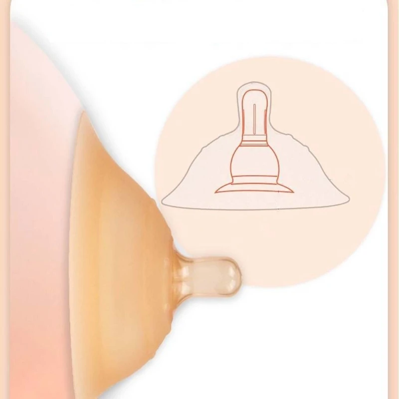 Protector de pezón de silicona doble capa para lactancia