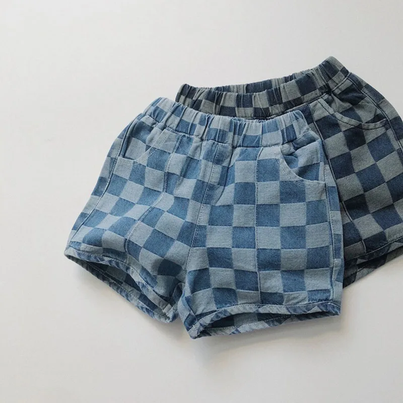 MILANCEL pantalones vaqueros a cuadros para niños