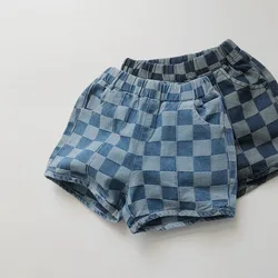 MILANCEL pantalones vaqueros a cuadros para niños