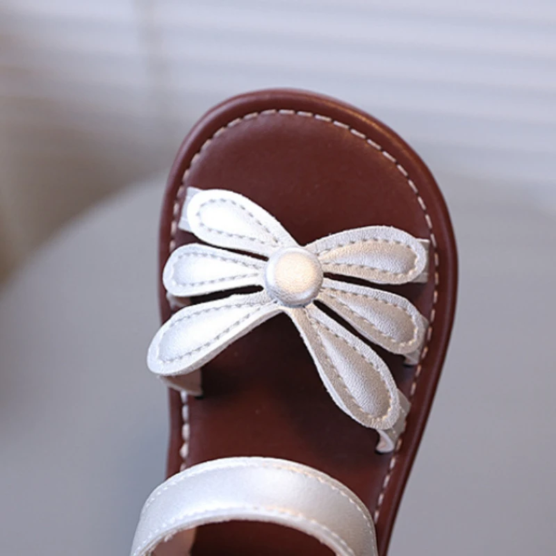 Sandalias de bebé niña con flor y suela blanda, estilo princesa - imagen 3
