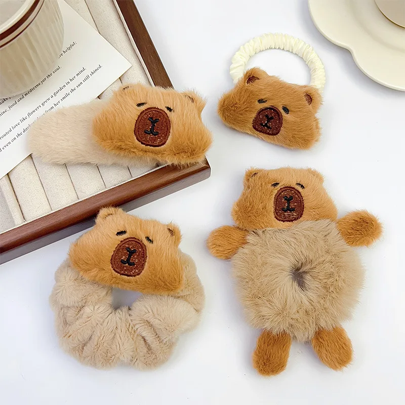 Clips BB Diadema capibara peluda para niñas - Accesorios para el pelo - imagen 2