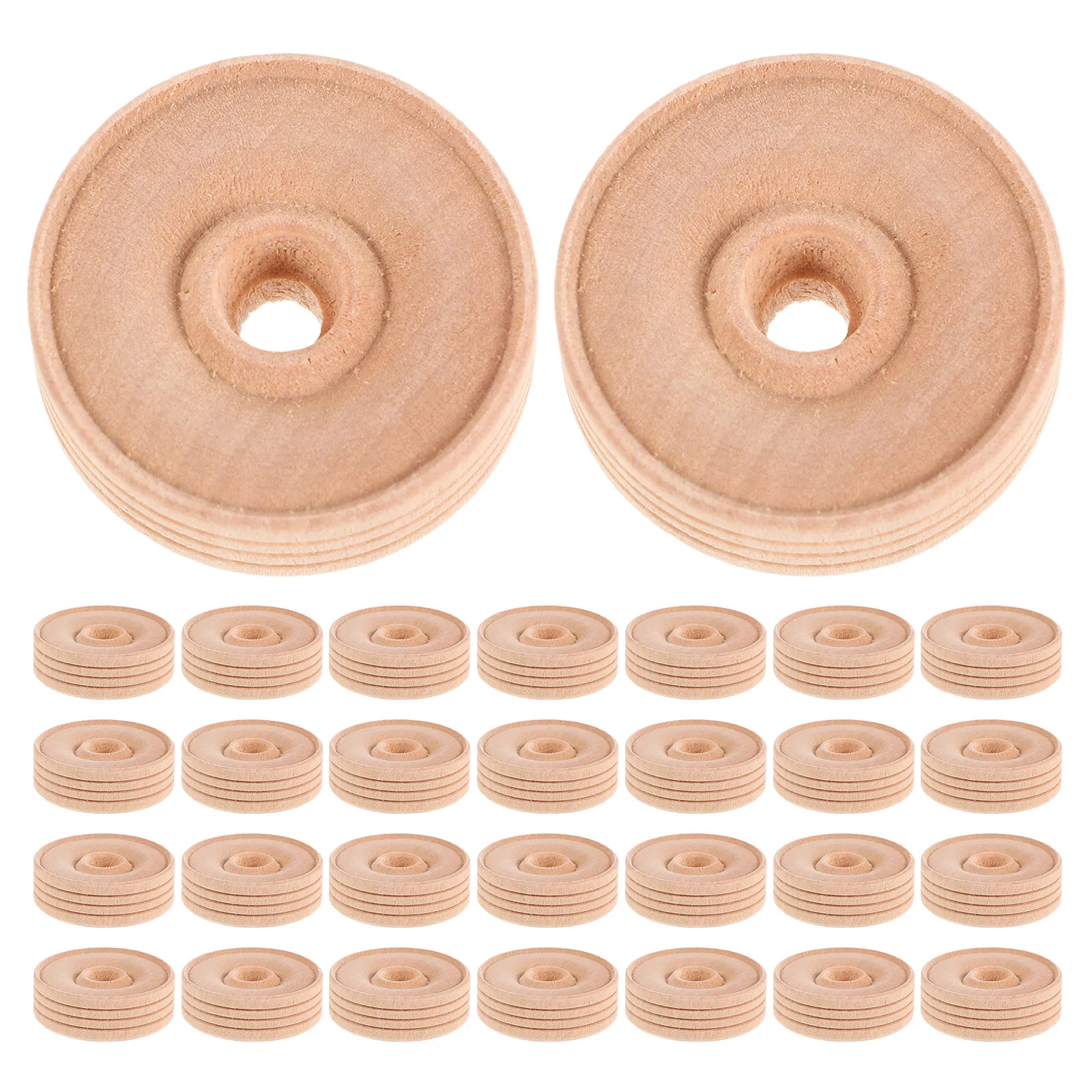 Ruedas de madera maciza para coches y trenes, acabado liso - imagen 2