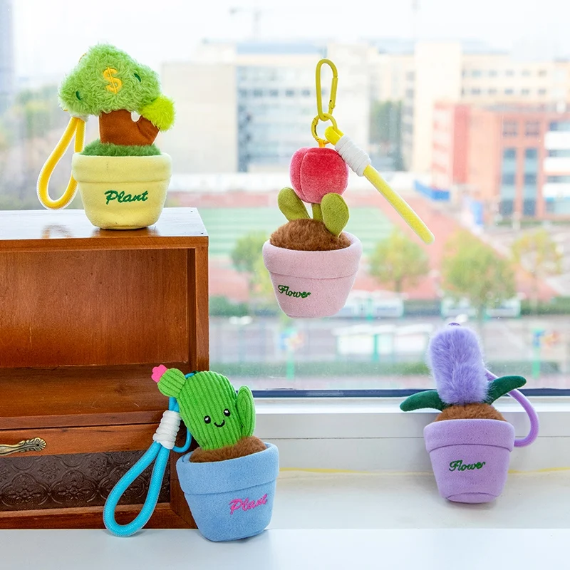 Peluche de cactus en maceta, ideal como amuleto
