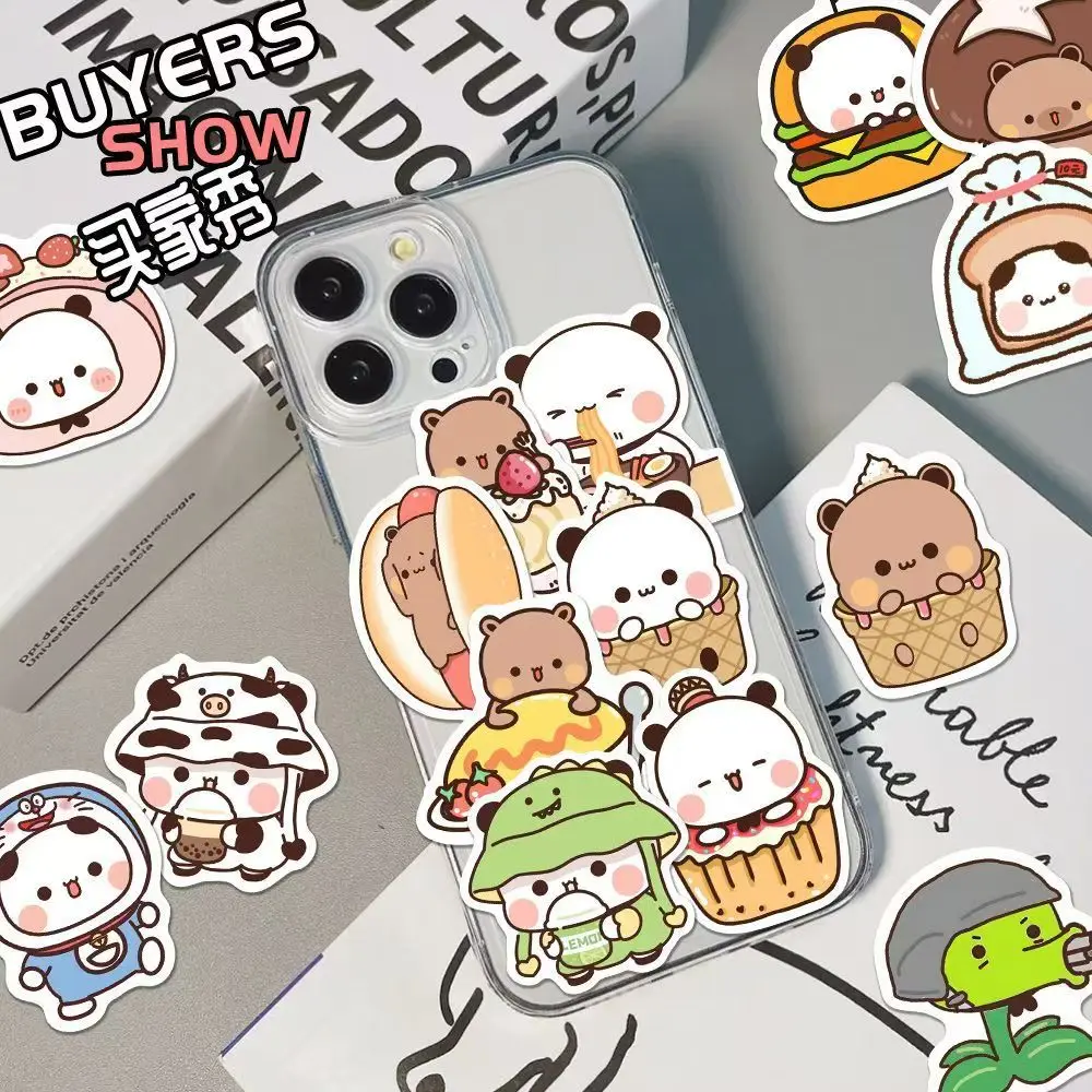 Pegatinas impermeables para comida infantil Bubu y Dudu panda oso - imagen 2